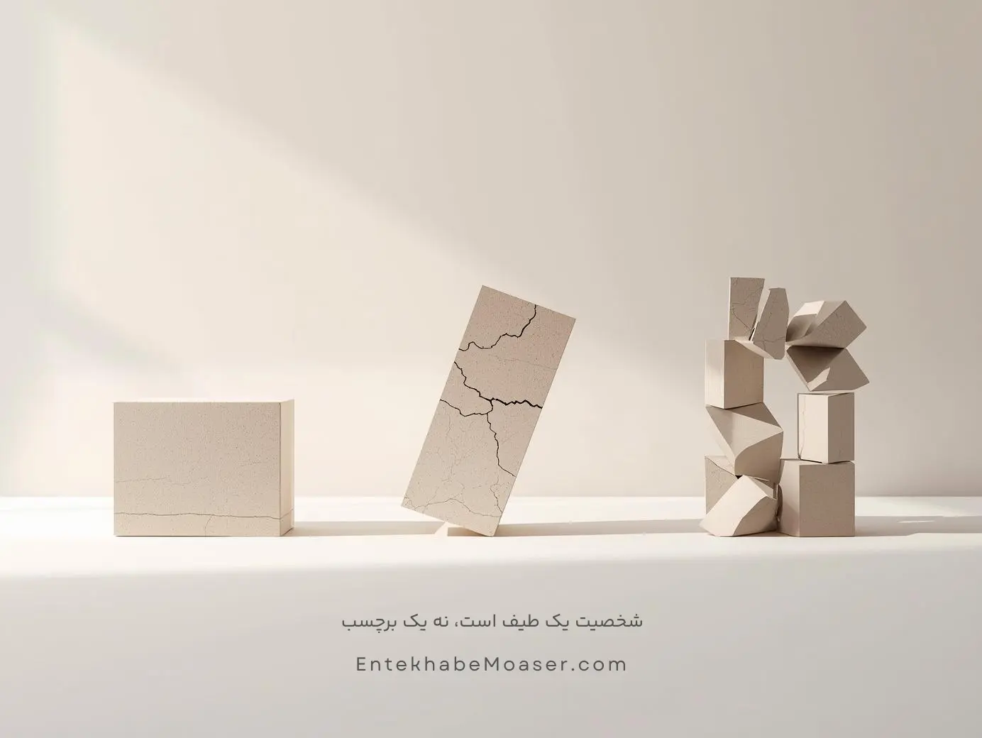 تصویر مفهومی سه وضعیت شخصیت انسان؛ شخصیت سالم، شخصیت نرمال و شخصیت بیمار بهصورت بصری و قابلفهم